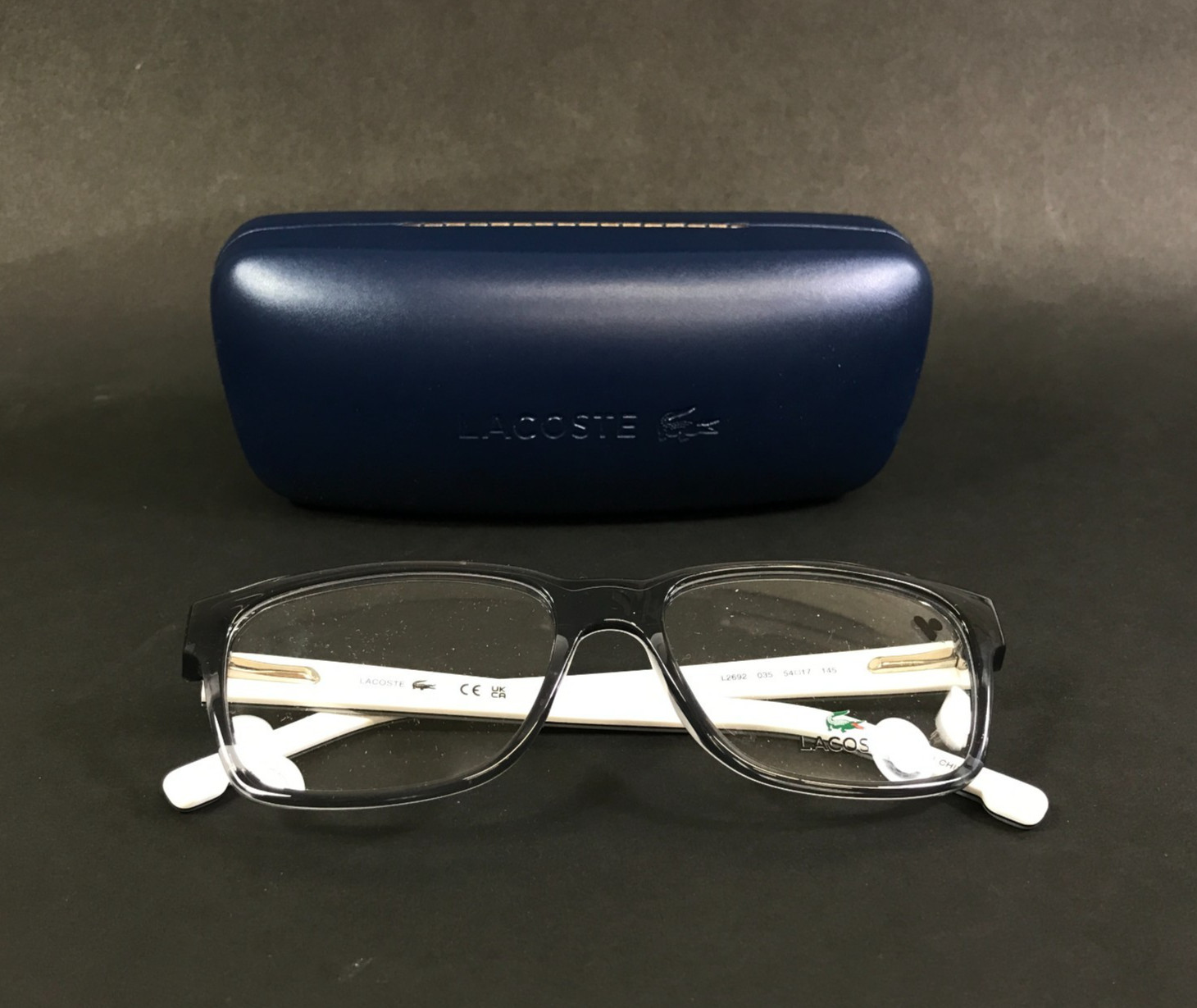 Lacoste Eyeglasses Frames L2692 035 Transparent Gray White Rectangle 54-17-145 12990₽