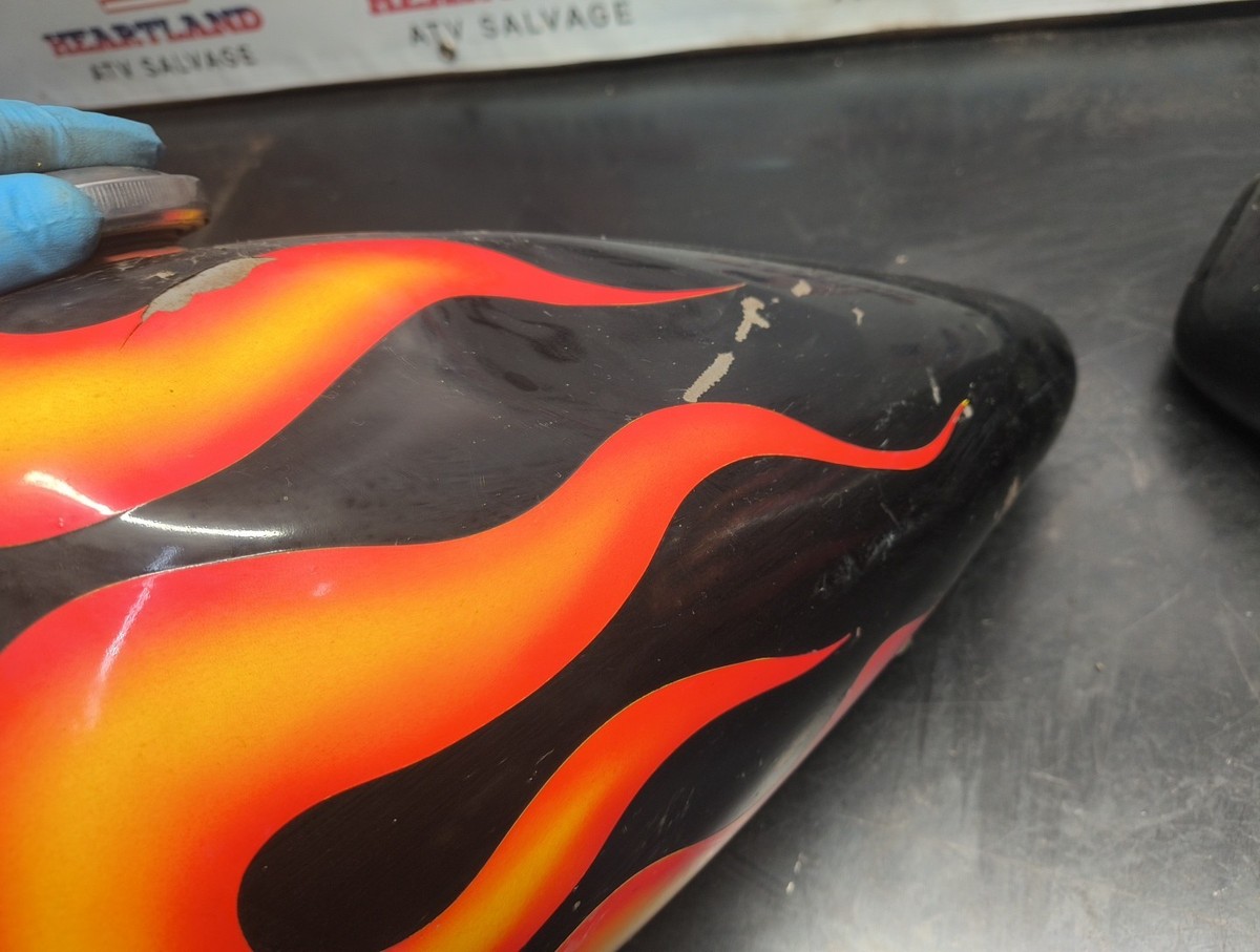 Harley Shovelhead Gas Tanks 5 Gal Split Chopper Flames Oem Zel