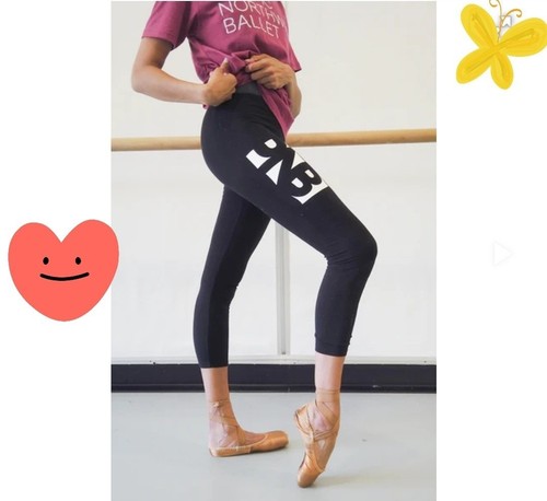 Leggings Pacific Northwest Ballet PNB Crop Nero *Leggi* -- Gioventù L/Donna XS/S