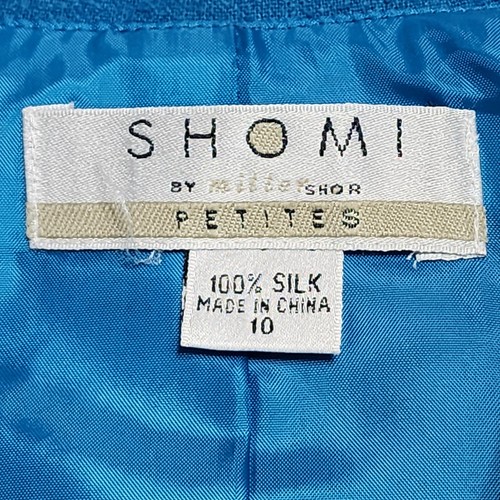 Shomi by William Shor 100% Silk Suit Sz 10P Jacket Dress Nubbed/Smooth NWT $200 - Picture 24 of 24