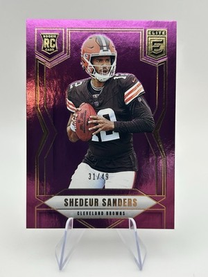 2025 Panini Donruss Elite Shedeur Sanders Purple #/49  Rare SP Rookie Card