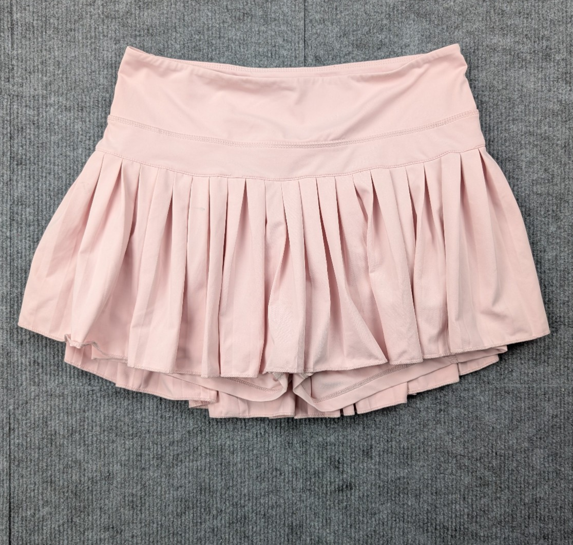 Gold Hinge Tennis Skirt Womens Medium Pink Skort Athleisure Preppy Pull On Gym