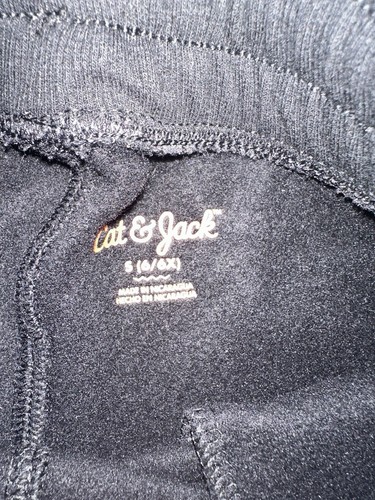 Girls Cat & Jack Black Joggers Pants Sweatpants Lounge Soft Pull On Size 6 6X - Picture 2 of 2