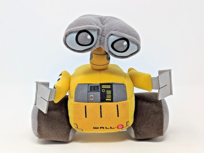 Disney Pixar's Wall-E Robot Yellow Grey Brown Stuffed Plush Robot Toy 7''