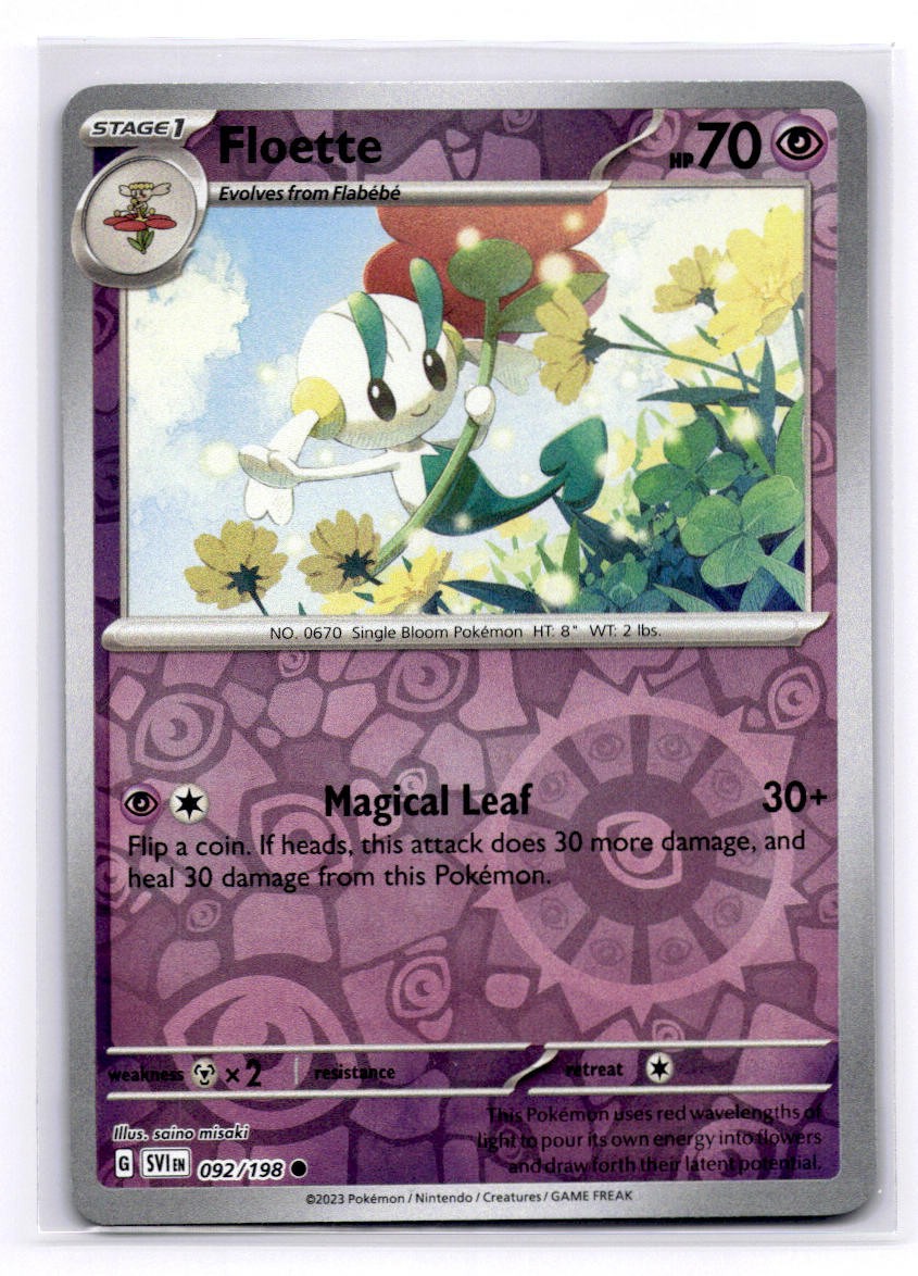 Floette 092/198 Reverse Holofoil Common Scarlet & Violet Base Set Pokemon NM