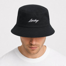Reversible Bucket Hat Unisex Mens Womens Cotton Sun Beach Summer Embroidered New