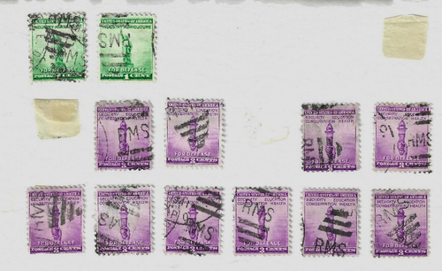 Colección FERROCARRIL "RMS" cancela años 1920-30 1-3 centavos EE. UU. 22-6 - Imagen 2 de 3