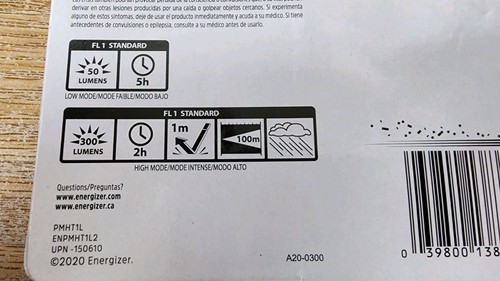 Linternas Energizer resistentes al agua 300 lúmenes TAC300 CR123 litio paquete de 2 - Imagen 3 de 5