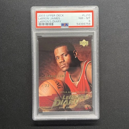 LeBron James Rookie Card 2003-03 Upper Deck Diary #LJ10 PSA 8 🐐