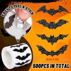 Fun Black Bat Decals Perfect for Halloween Decorations and Festive Events