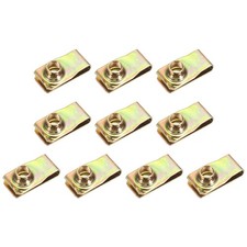 10 Pack U-Style Clip-On M8-1.25 Nut U-Type Fasteners Yellow