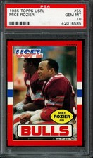 1985 Topps USFL #55 Mike Rozier PSA 10 (pop 10)