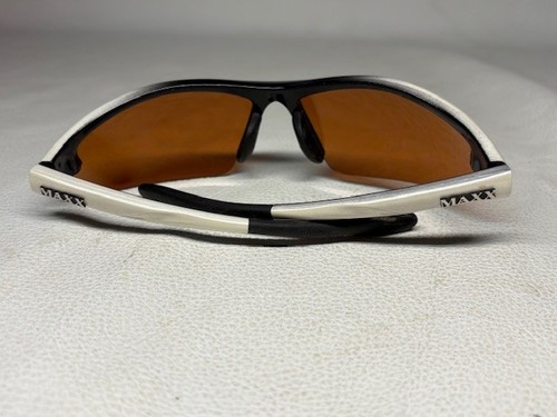 MAXX Cinco Sunglasses Silver w/ Amber Lense Golfing / Biking - Picture 4 of 4