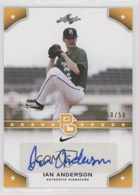 2015 Leaf Perfect Game National Showcase Gold /50 Ian Anderson #PG-IA1 Auto 1i9