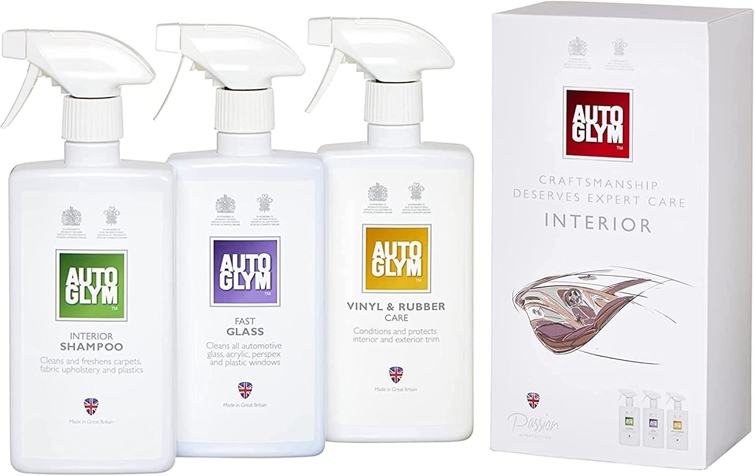 Autoglym The Collection - Perfect Interiors Kit | Interior Car Care Kit with Interior Shampoo, Glass Cleaner & Vinyl Protectant for Dashboard, Trim & Upholstery - Image 2