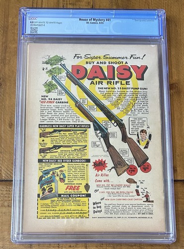House Of Mystery #41 CGC 4,0 páginas blanco/blanco roto DC 1955 - Imagen 2 de 2