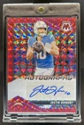 2025 Panini Mosaic Justin Herbert Mosaic Auto Red Prizm #/199 Chargers