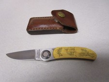 Gerber Paul Model 2pm Folding Knife Vintage With Original Sheath 1970's