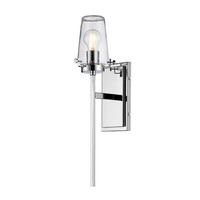 Wandleuchte Badezimmer Chrom Jugendstil Glasschirm IP44 Badlampe Wand Spiegel
