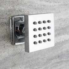 Shower Body Spray Jets Square Solid Brass Body Spray Shower Jet Massage Chrome