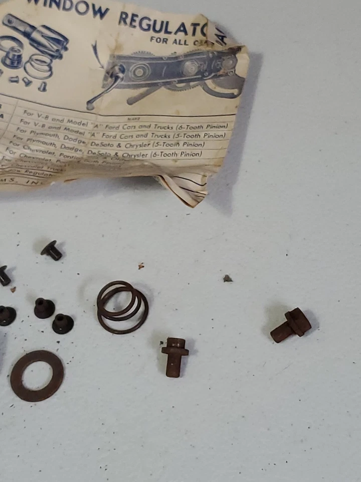 1930-40 Plymouth Dodge Chrysler Kit regulador de ventana de 6 dientes CHAMP parcial Foto 2 de 4