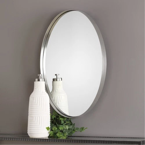 Uttermost 09354 Pursley 30 X 20 inch Plated Brushed Nickel Wall Mirror - Picture 4 of 4