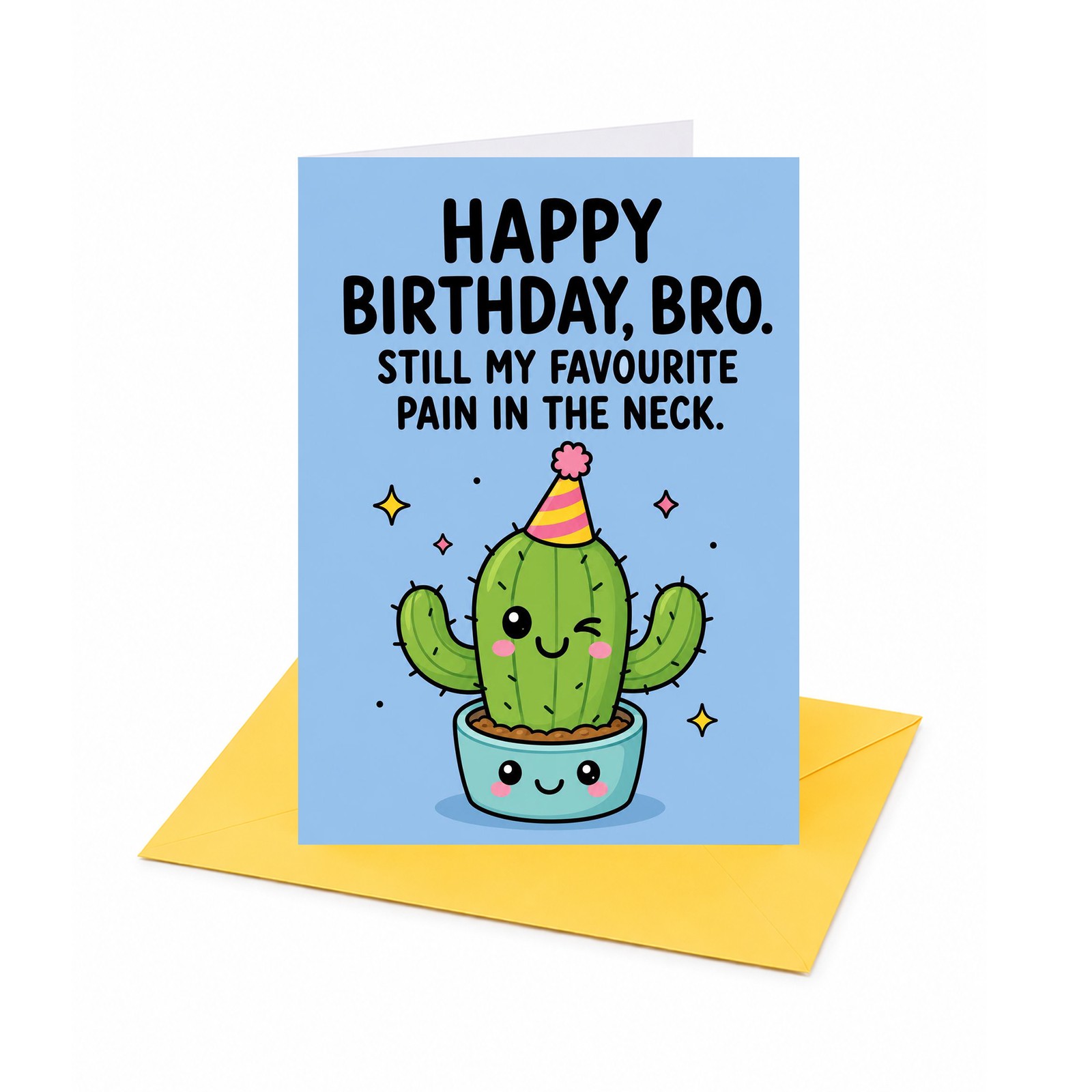 Brightfeel Brother Pain In The Neck Birthday Card - Multi - Image 2