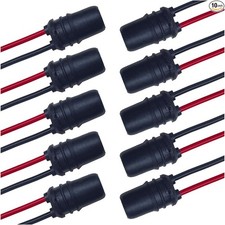 T10 194 Instrument Bulb Socket for Car, Round Mouth Pre-Wired Harness Connector