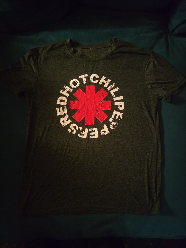 Red Hot Chili Peppers T-Shirt Mens  Size M Gray Distressed...