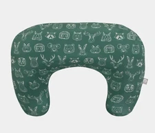 NEW Shape Boppy Nursing Pillow With Organic Cover (Green Forest Animals)
