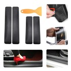 4PCS 5D Fiber Carbon Car Door Sill Sticker Protector Accessories For Universal
