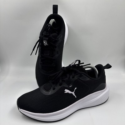 Puma Womens Skyrocket Running Shoes Size 9 Black White Sneakers Athletic