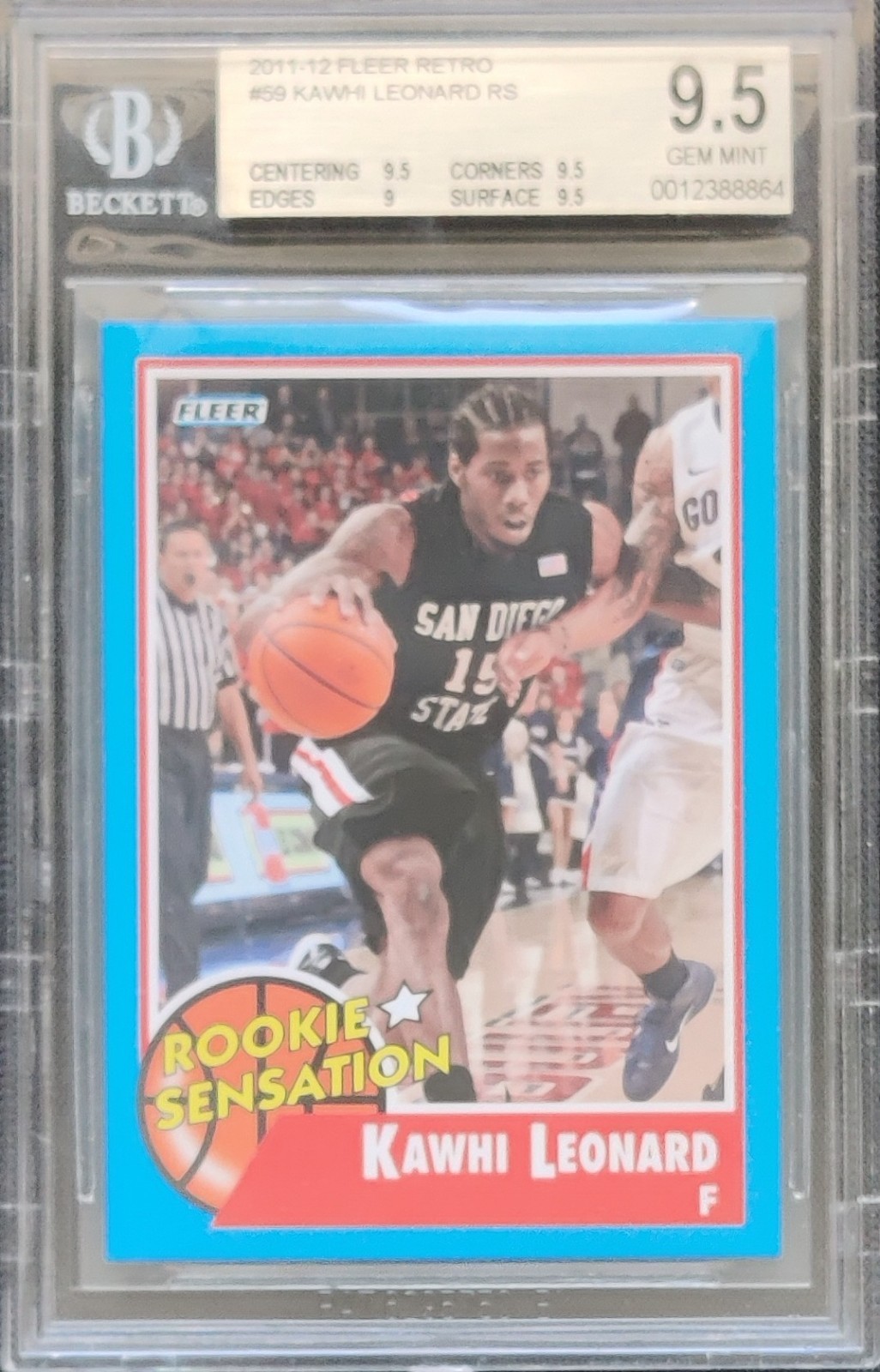 2011-12 Fleer Retro Rookie Sensation Kawhi Leonard #59 BGS 9.5 Gem Mint