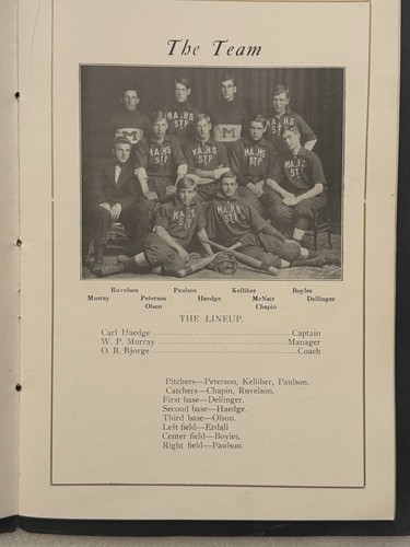 1909 Mechanic Arts High School Jahrbuch St. Paul MN Sportmannschaften Baseball Werbung - Bild 8 von 21