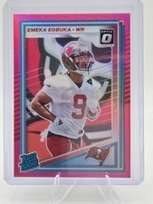 2025 Donruss - Rated Rookie Emeka Egbuka #375 Optic Preview Pink Prizm (RC)