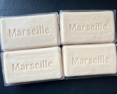 4 Marseille Bar Soap French Milled Body Cleansing Bath Shower ~ Sealed