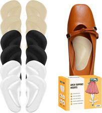Arch Support Inserts for Women Flat Feet 12 Pieces , Soft Gel Arch Support Inso