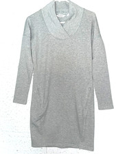 ATHLETA Cozy Karma Sweatshirt Dress Size XXS Tunic Light Gray Fleece Lined