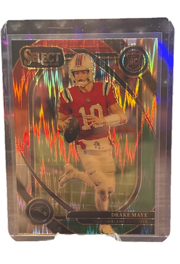 2024 Select Prizm Green and Red Shock #218 Drake Maye RC Rookie CLUB LEVEL