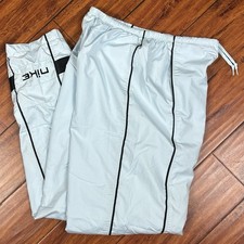 Vintage NIKE Womens Wind Track Pants Sz XS 0-2 Light Blue Lined Drawstring