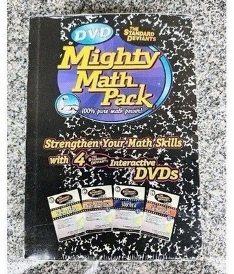 The Standard Deviants Mighty Math Pack 4 DVD Box Set Color Ntsc  Sealed