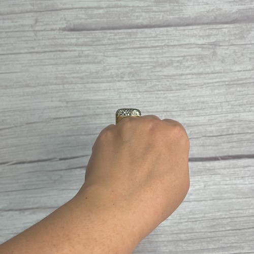 Genuine LeVian 18K Yellow 1.50tw Chocolate Vanilla Diamond Pave Cocktail Ring - Picture 13 of 15