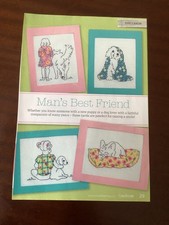 Puppy / Dog Themed Greeting Card Cross Stitch Charts x 4 **from a magazine**