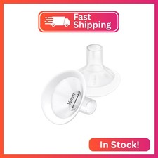 2pcs 14mm Soft Rim Flanges with 106 Degree Wider Opening Angle for Medela Breast