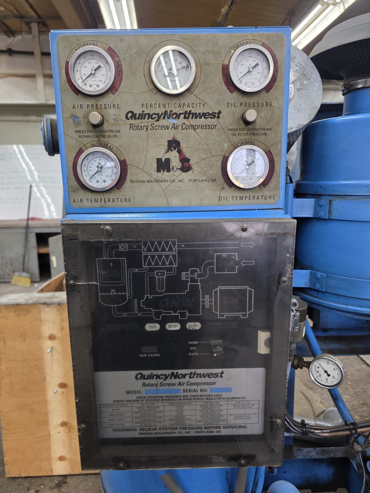 Quincy Northwest Rotary Screw Air Compressor