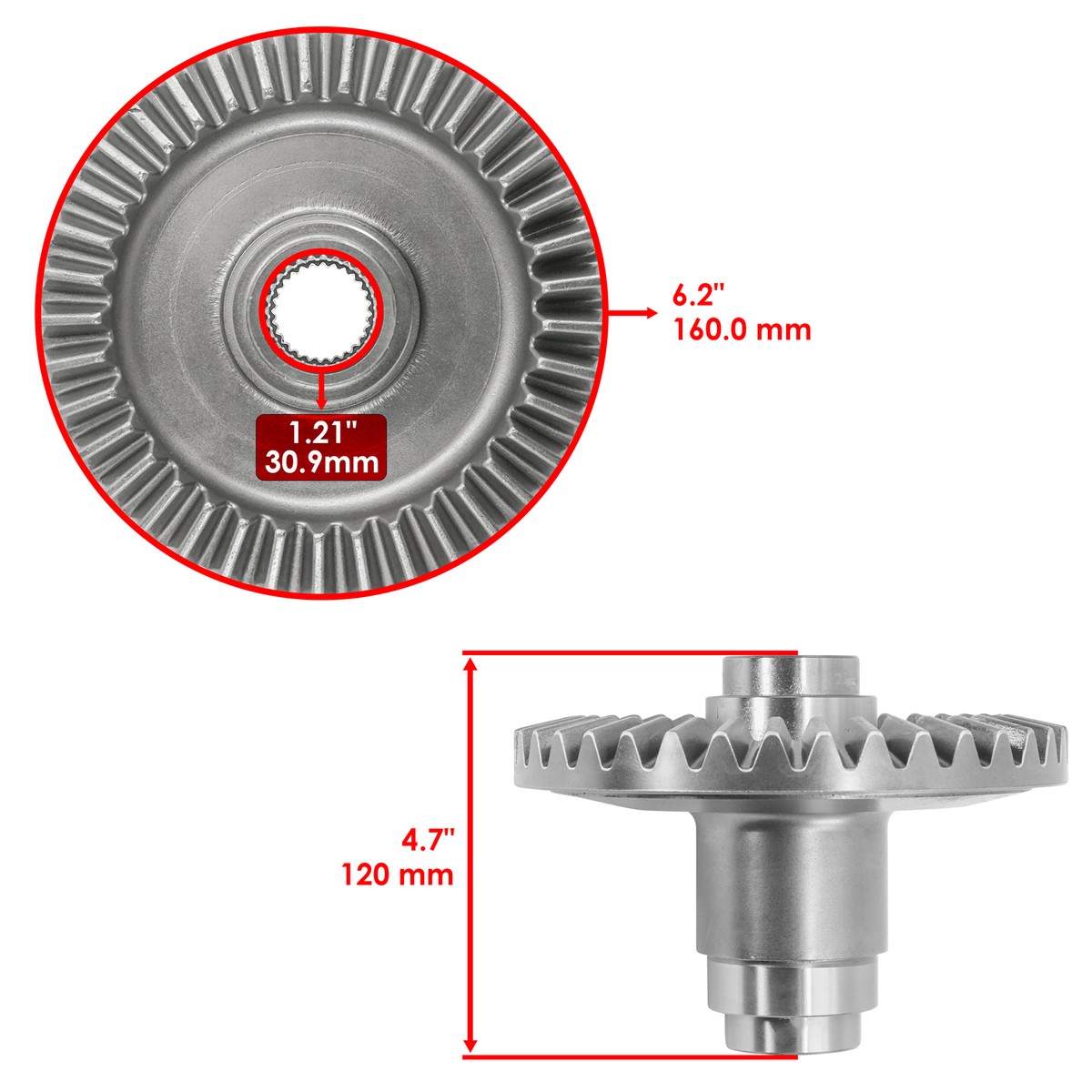 Caltric 2204462 3234798 Rear Differential Gear Ring & Pinion For