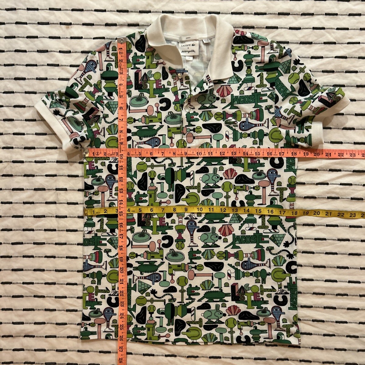 即完売品　Lacoste x Jeremyville CROCO SERIES Lacoste Crocoseries Jeremyville Allover Print Polo in Green