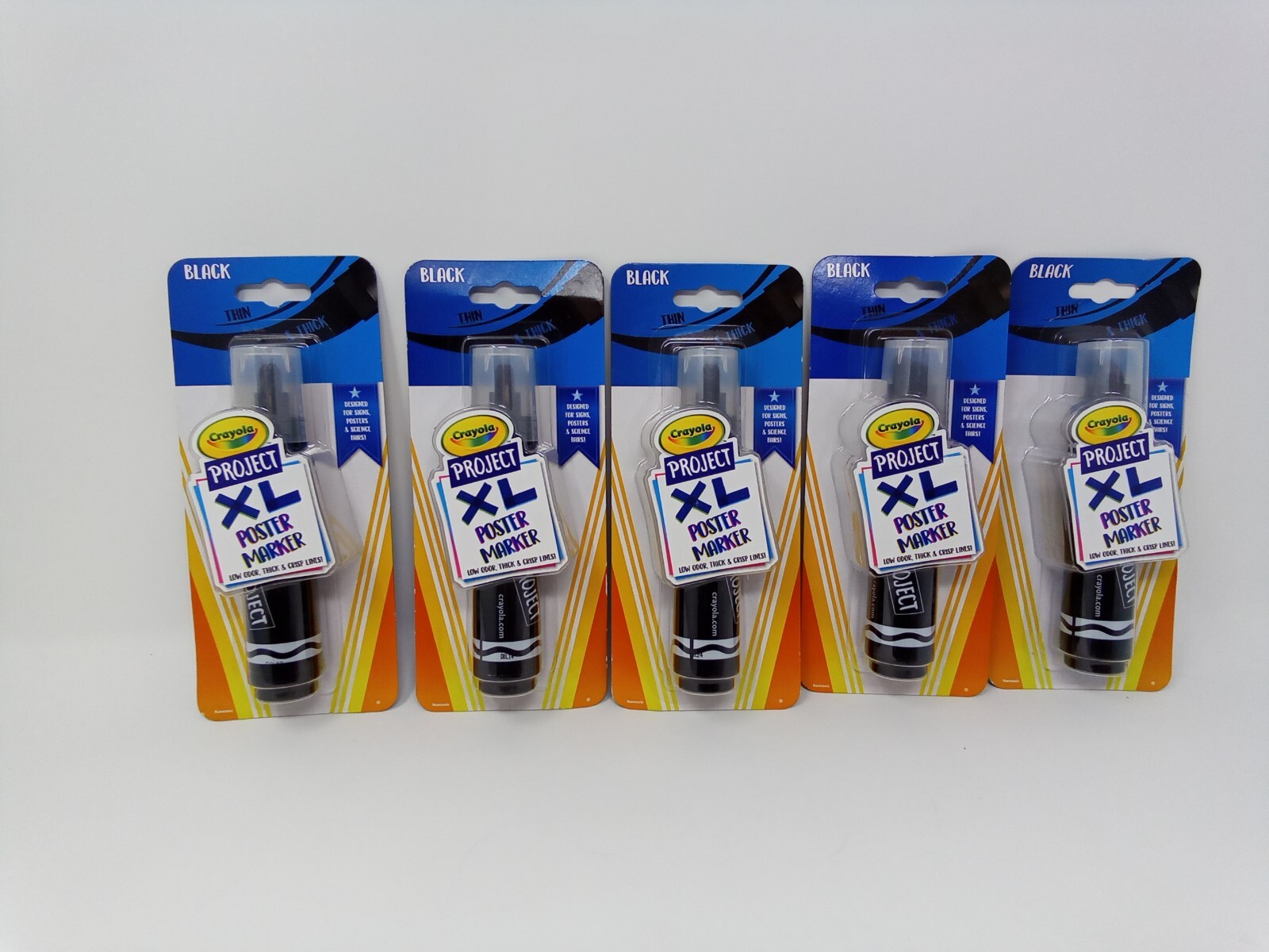 5 x Crayola Project: XL Poster Marker, Black Single ct, Multi (58-8360)