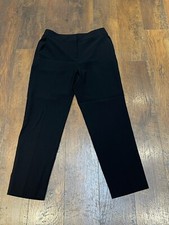 St. John Caviar Womens Black High Rise Straight Emma Dress Pants Size 8