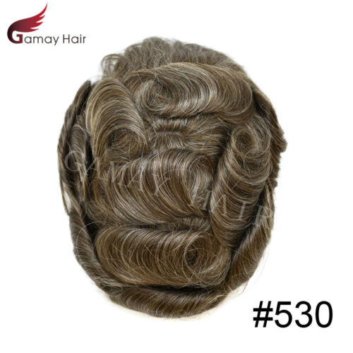 Full French Lace Mens Toupee Hairpiece Bleached Human Hair Replacement System US - Picture 57 of 79